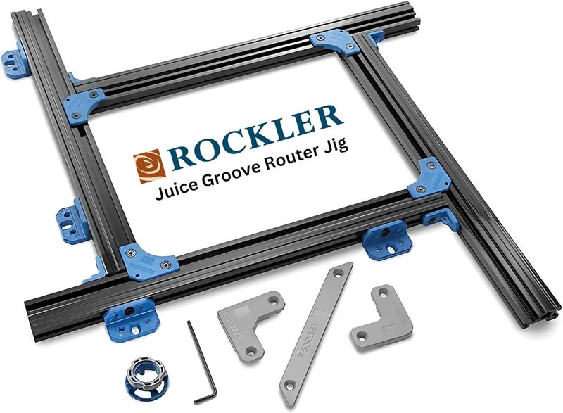 ROCKLER Juice Groove Router Jig for Cutting Board Up to 18” x 18” - Adjustable Juice Groove Jig w/Corner Radius Guides - Versatile Variable Router Jig - Easy-to-Use Router Guide for Perfect Grooves - Image 1